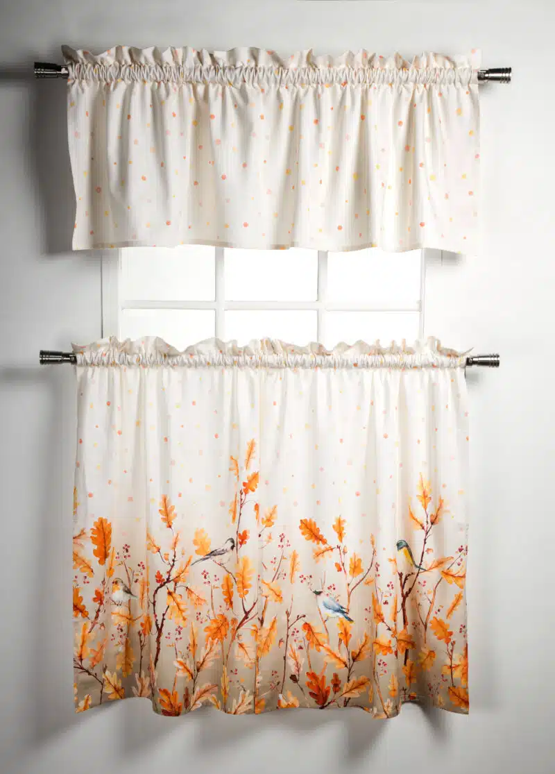 Oak Leaves Kitchen Curtain