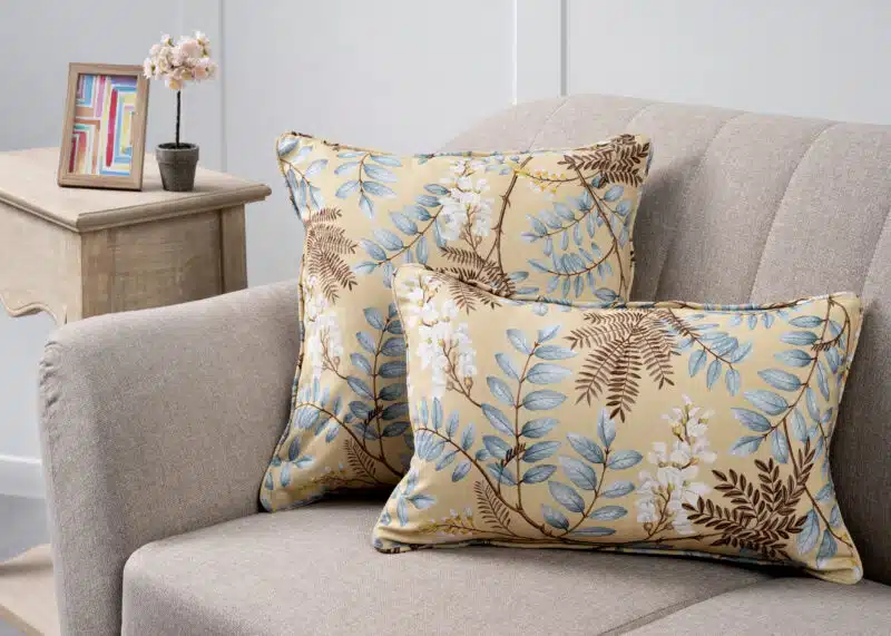 Feuilage Ecru Decorative Cushion Cover