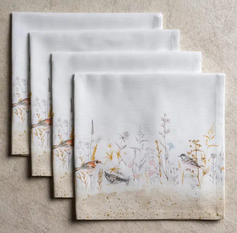 Meadow Florals Beige Napkin
