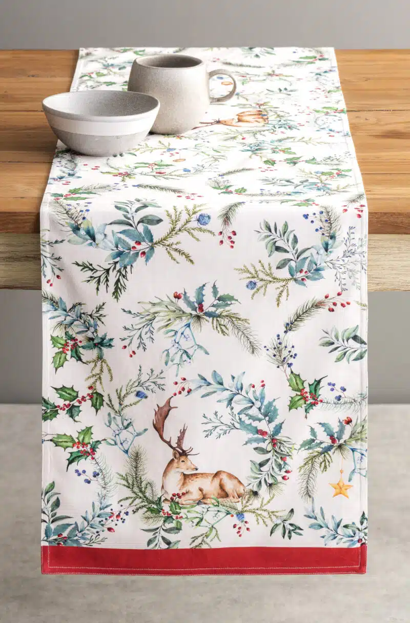 Holly Time Table Runner-double side