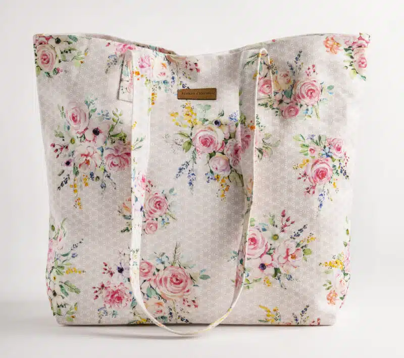 Sweet Rose Lavender Canvas Tote Bag