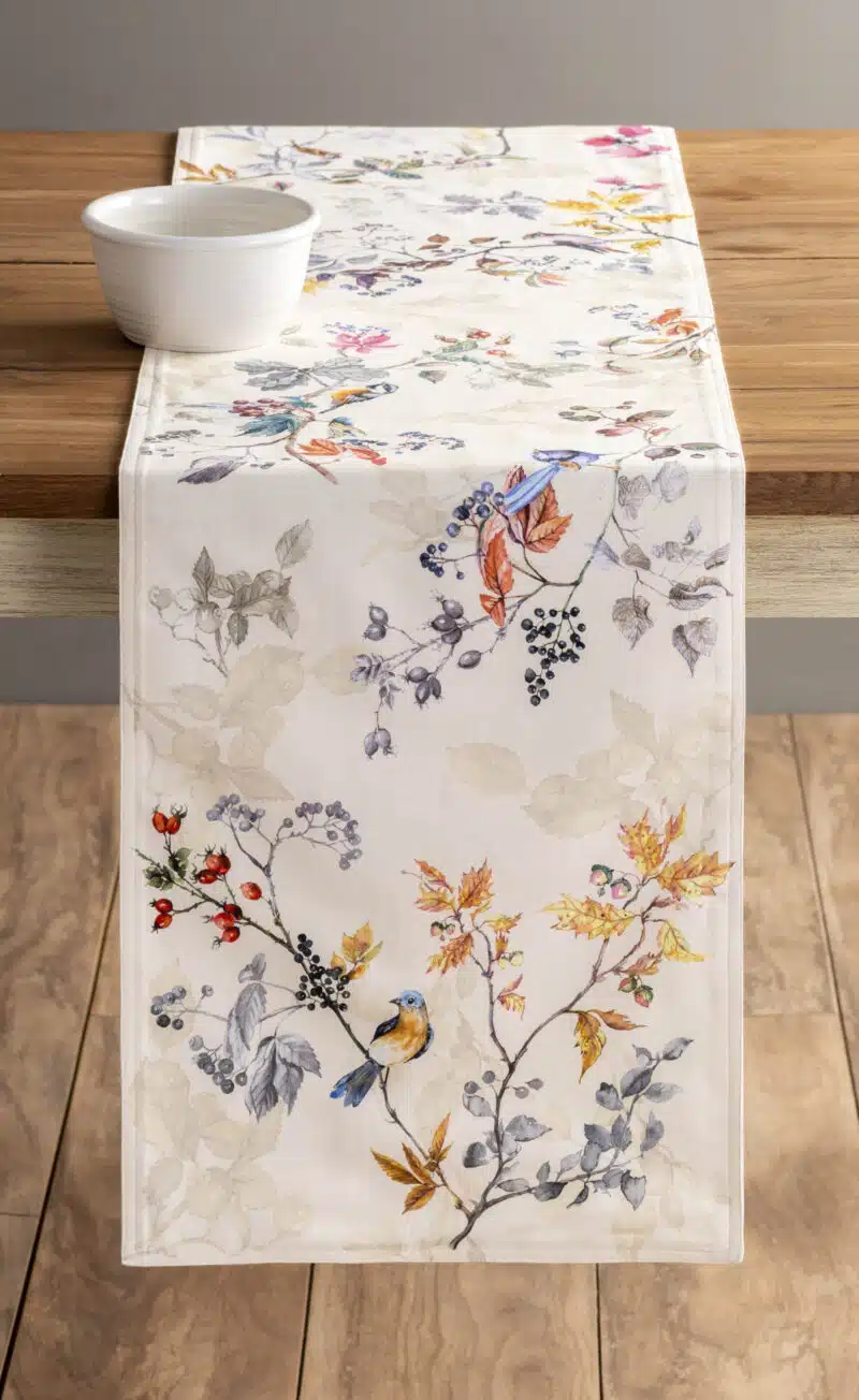 Equinoxe Beige Table Runner-double side