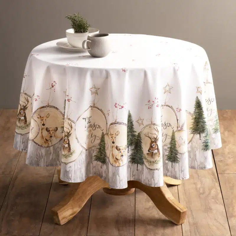 Mountain Life Round Tablecloth