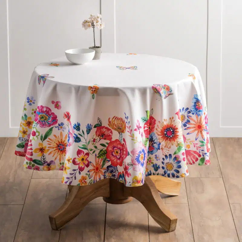 Happy Florals High summer Round Tablecloth
