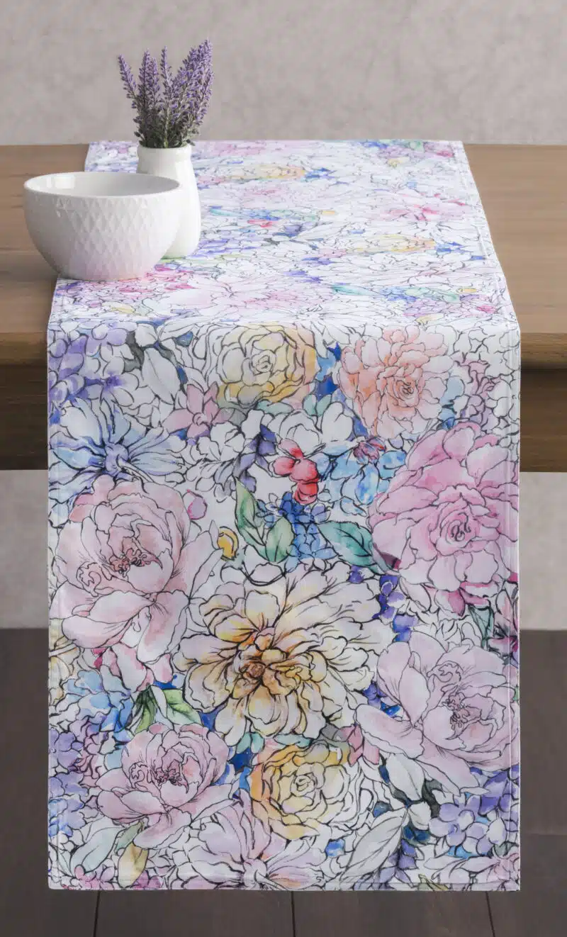 Floral Love Table Runner-double side