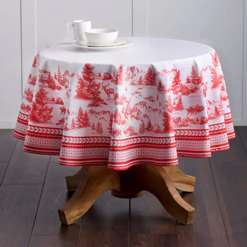 Winter Jouy Round Tablecloth
