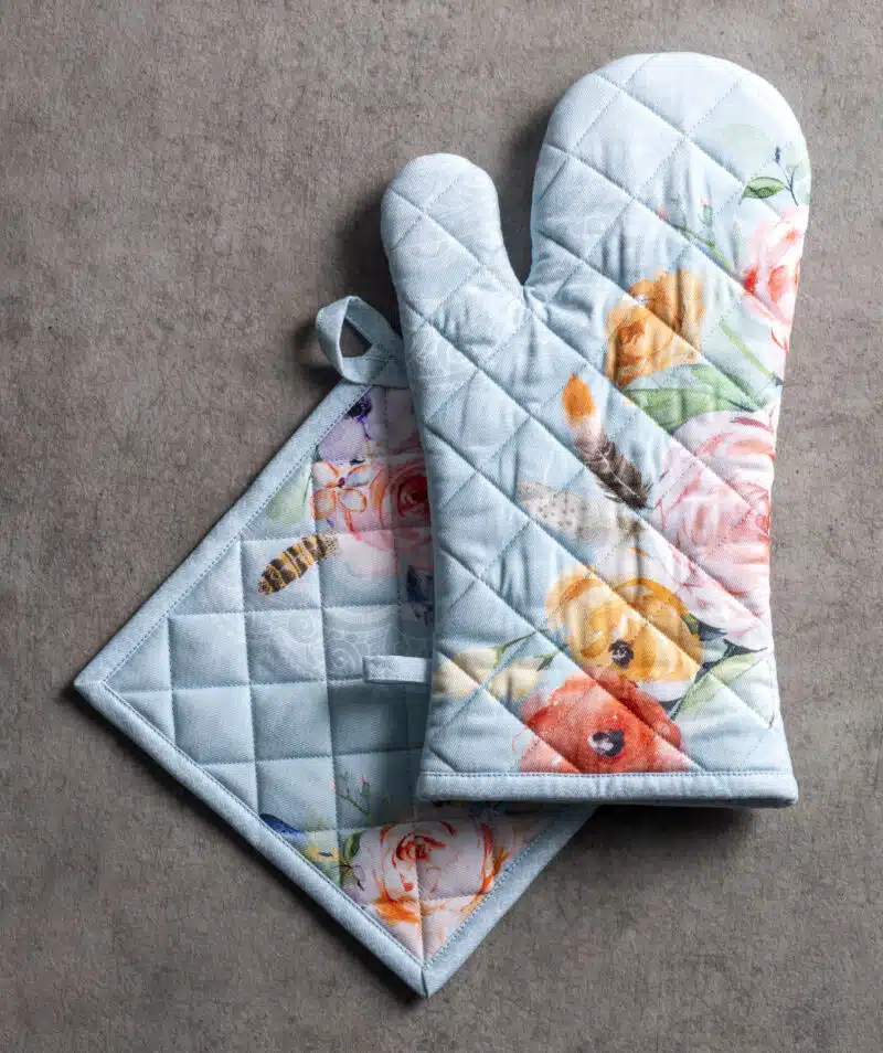 Ibiza Blue Glove & Potholder