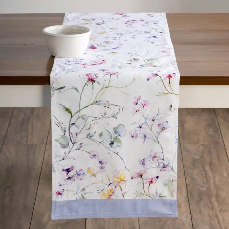 Summer Floral Table Runner-double side