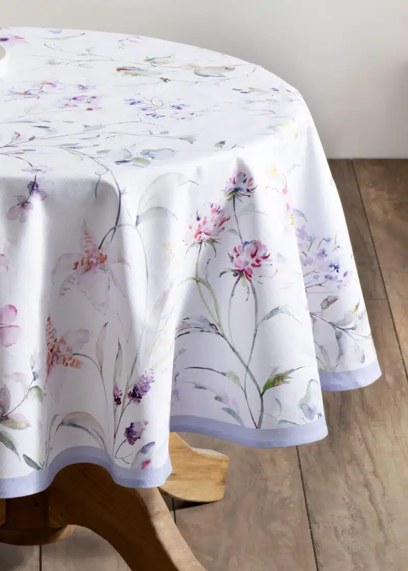 Summer Floral Round Tablecloth