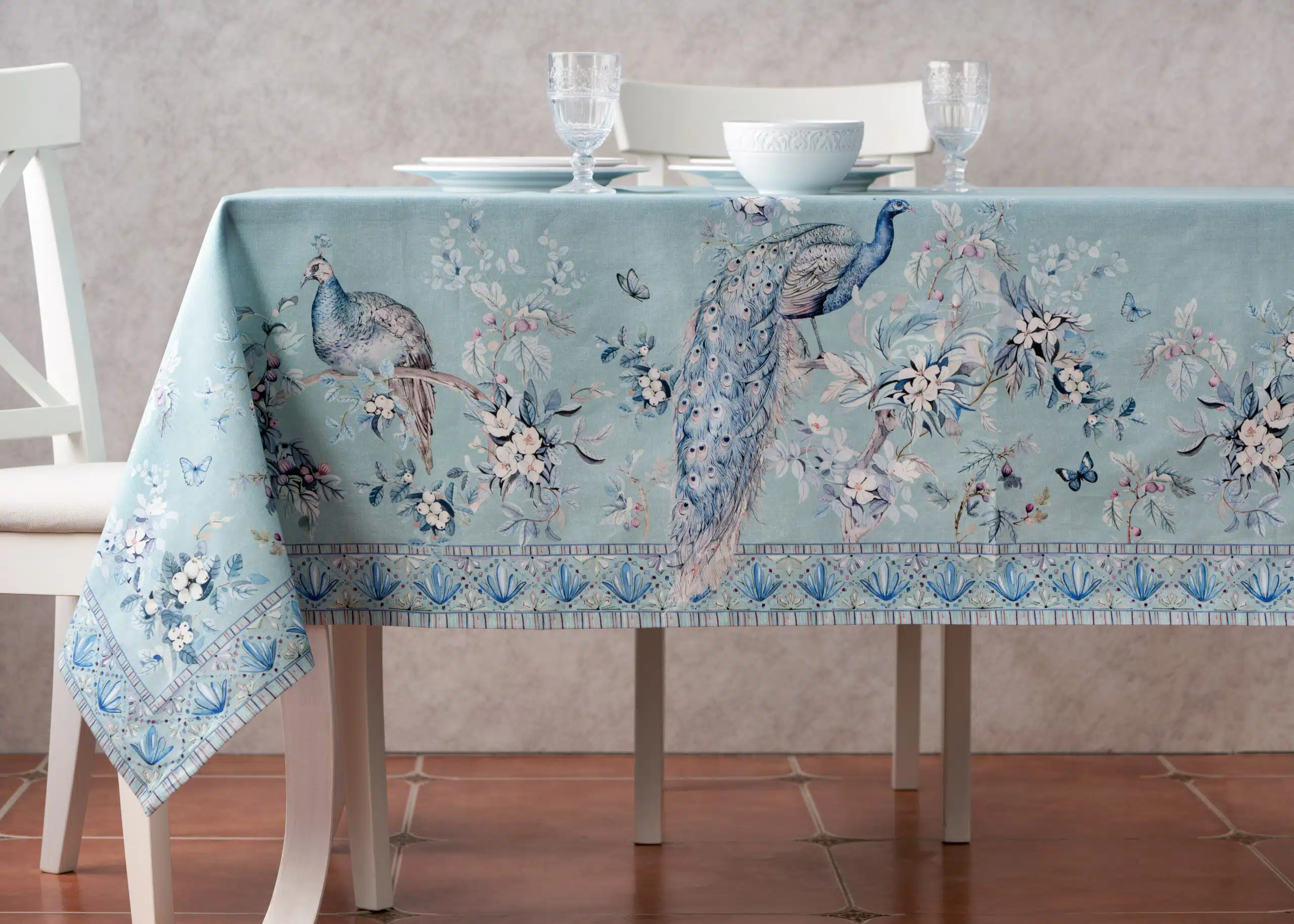 Peacock Utopia Pastel Turquoise