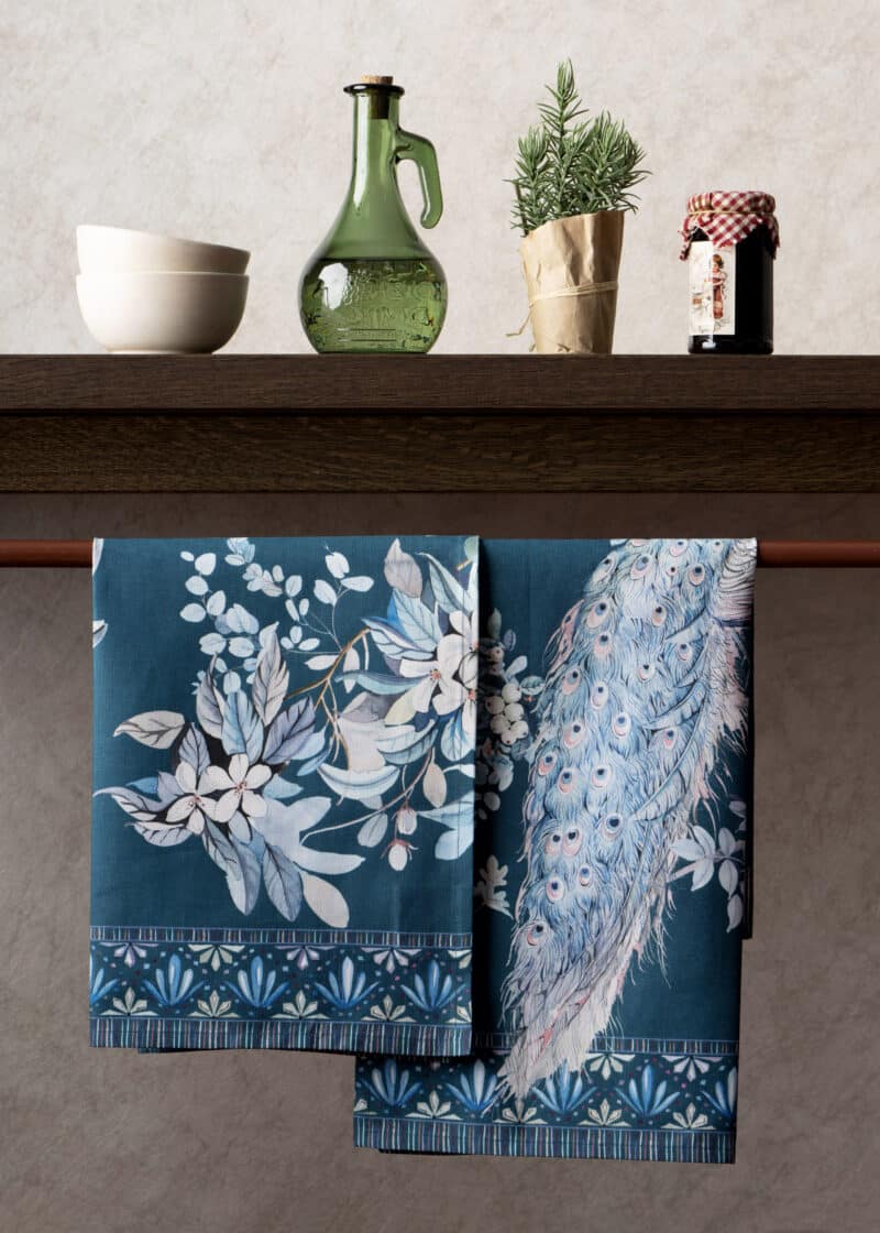 PEACOCK UTOPIA DEEP SEA KITCHEN TOWEL