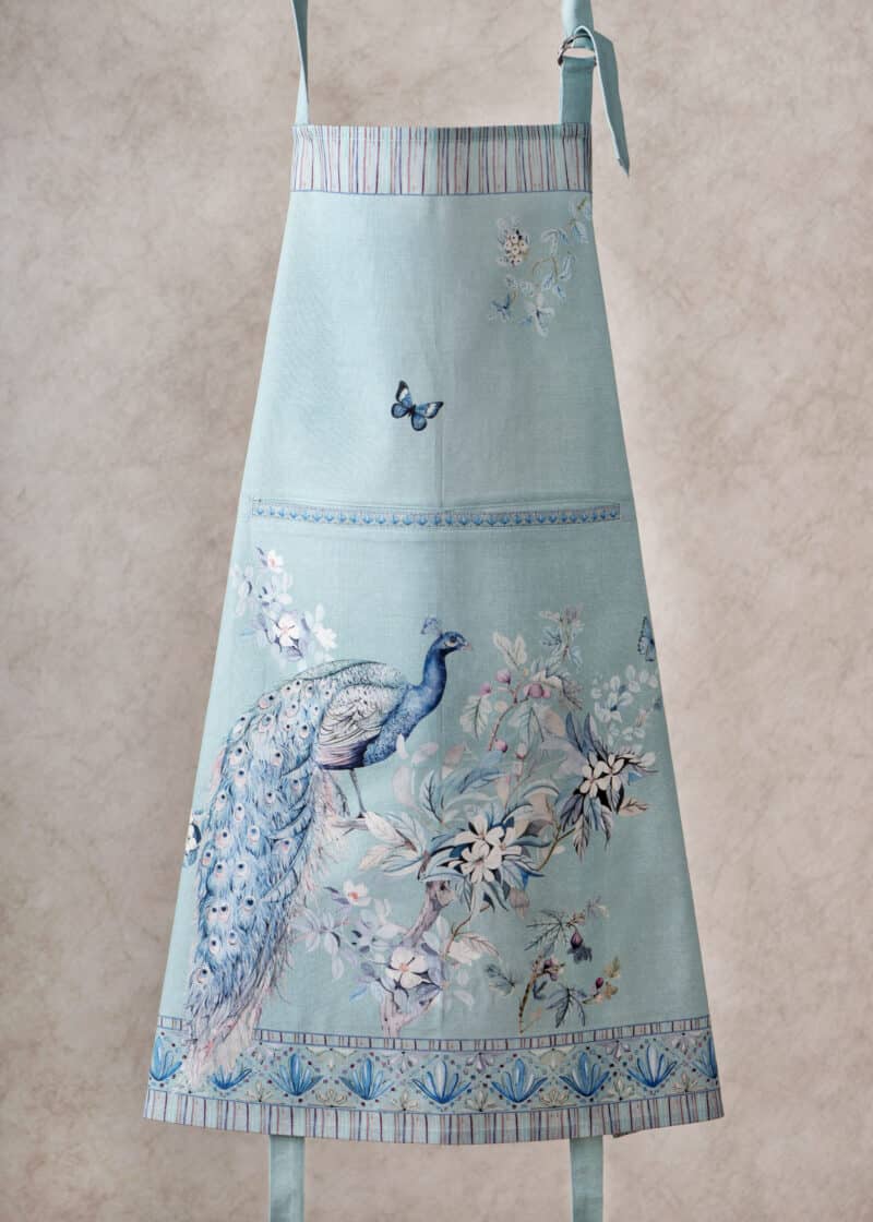 PEACOCK UTOPIA PASTEL TURQUOISE APRON