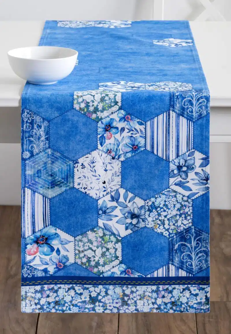 Summer Blues Table Runner-double side