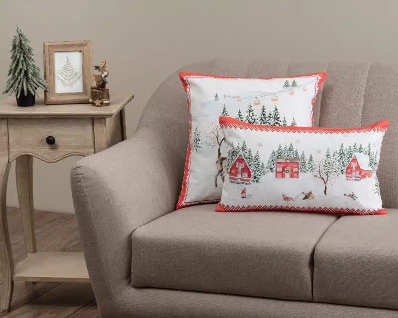 Rural Christmas Decorative Cushion Cover