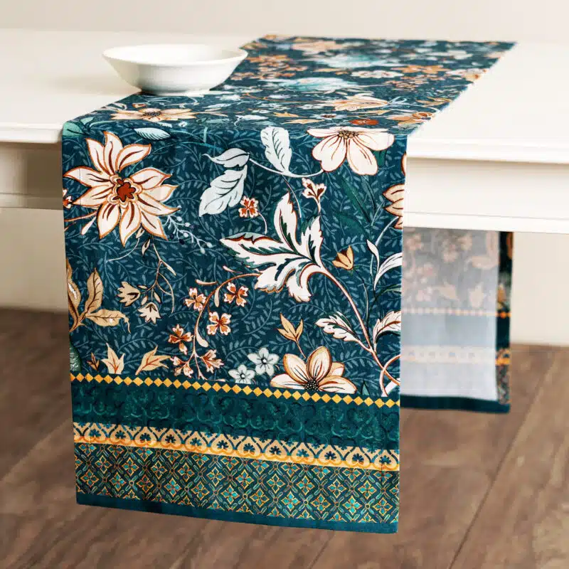 Luxury Loft - Dark Teal Table Runner-Single Side