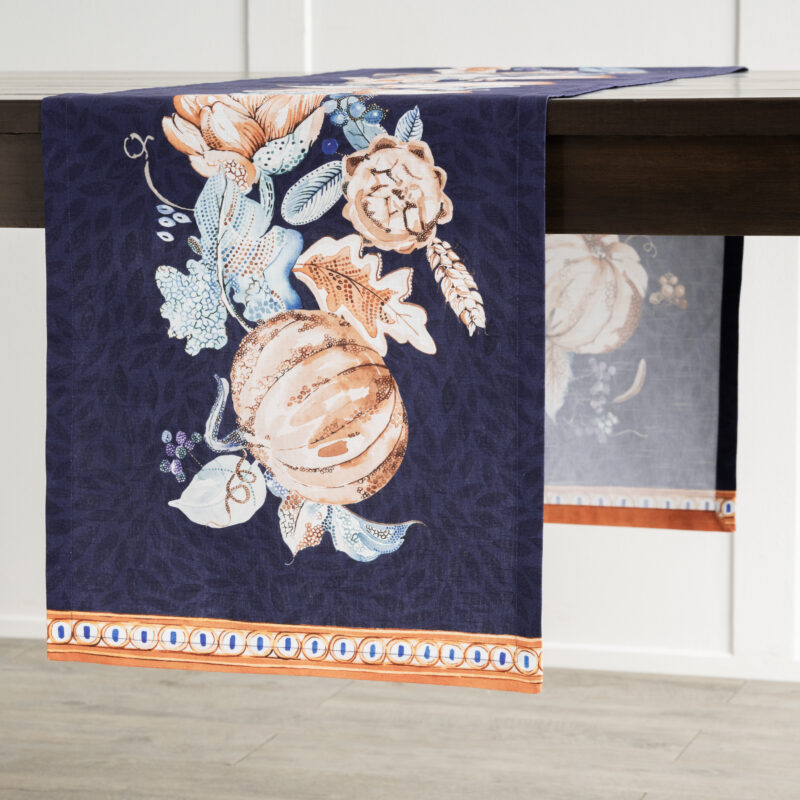 Pumpkin Blues Table Runner-Single Side