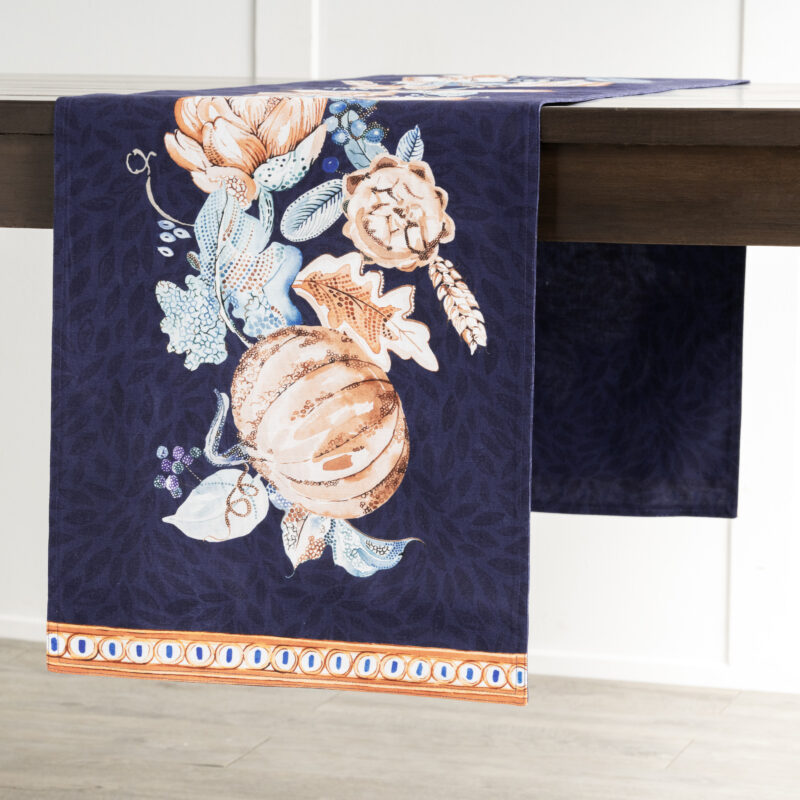Pumpkin Blues Table Runner - Double Side
